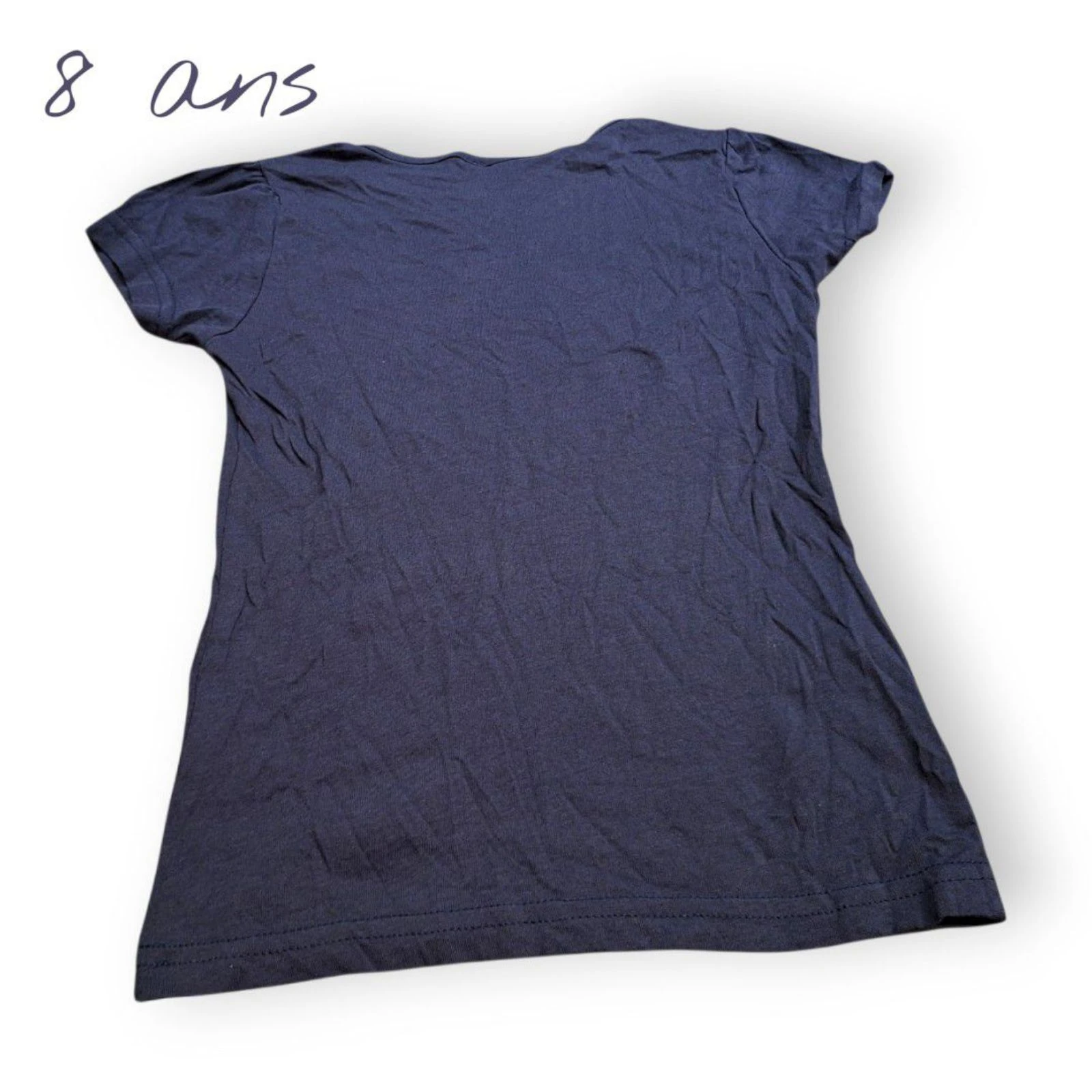 💥👕 Blauw T-shirt "AMOUR" – 8 jaar – coole stijl 👕💥 – photo 2